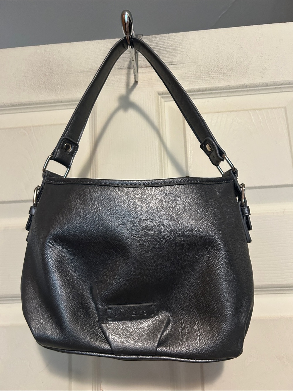 Nine & Co. Gray Faux Leather Shoulder Bag